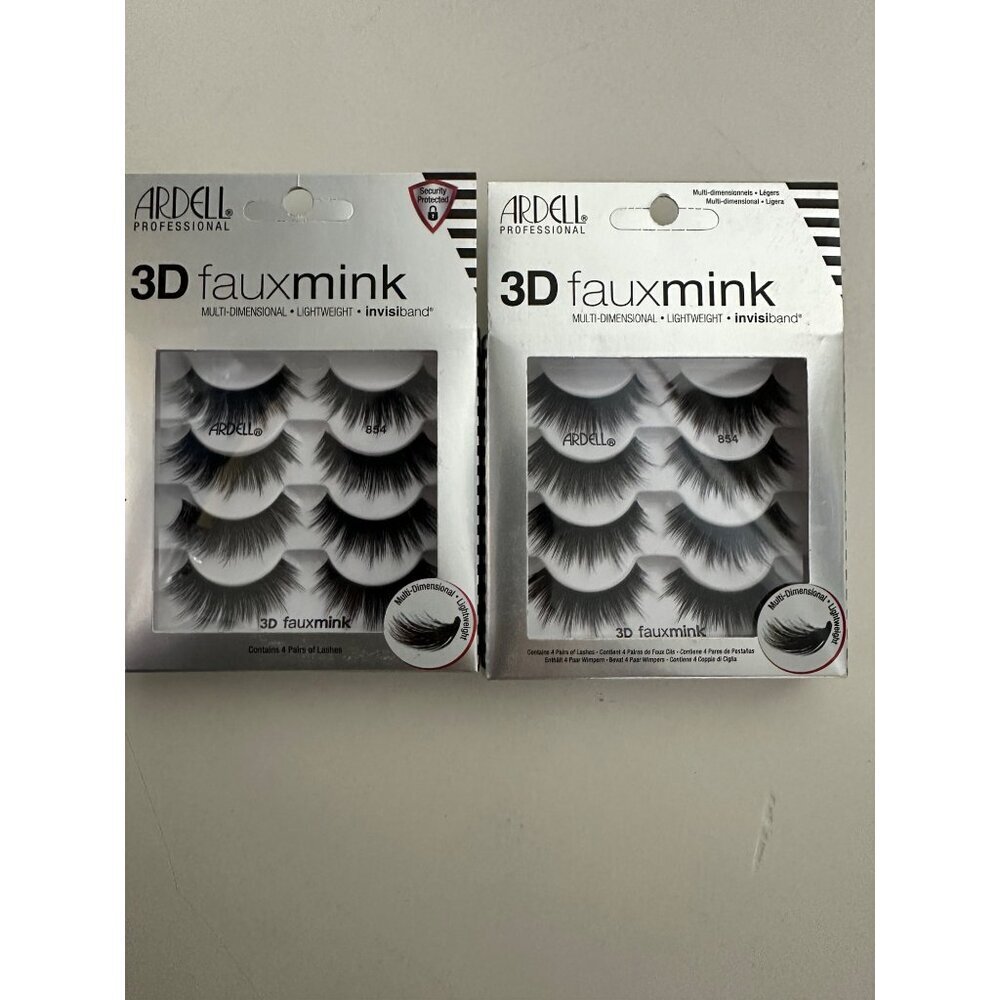 Ardell Professional 3D Faux mink 2 pack that contain 4 pairs each total 8 (854)